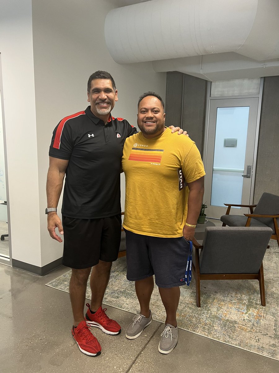 Thanks Coach <a href="/bigfam94/">Luther Elliss</a> &amp; <a href="/Utah_Football/">Utah Football</a> for stoping by and talking about our young men &amp; our program! Any young man that gets lucky enough to be coached by this guy, consider yourself blessed, He’s a great man! #GoUtes #StangGang