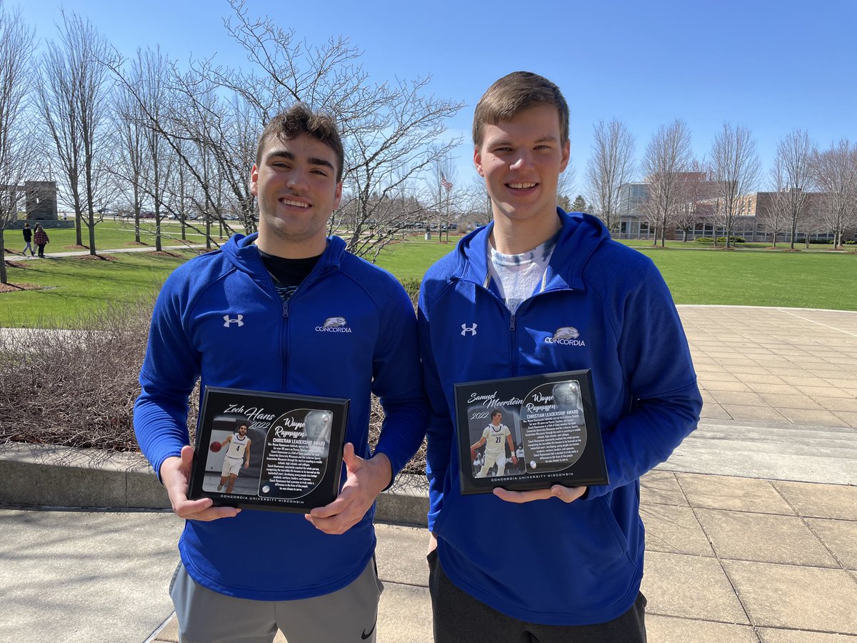 Congratulations to Samuel Meerstein and Zech Hans. Recipients of the Rev. Wayne Rasmussen Christian Leadership Award.