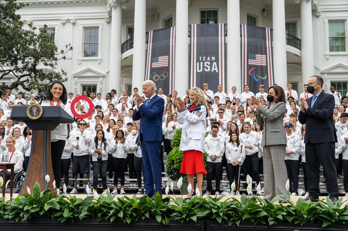 Today was a special day at the <a href="/WhiteHouse/">The White House</a> as we celebrated the accomplishments of <a href="/TeamUSA/">Team USA</a> at the Tokyo 2020 and Beijing 2022 Olympic &amp; Paralympic Games 🇺🇸🥇