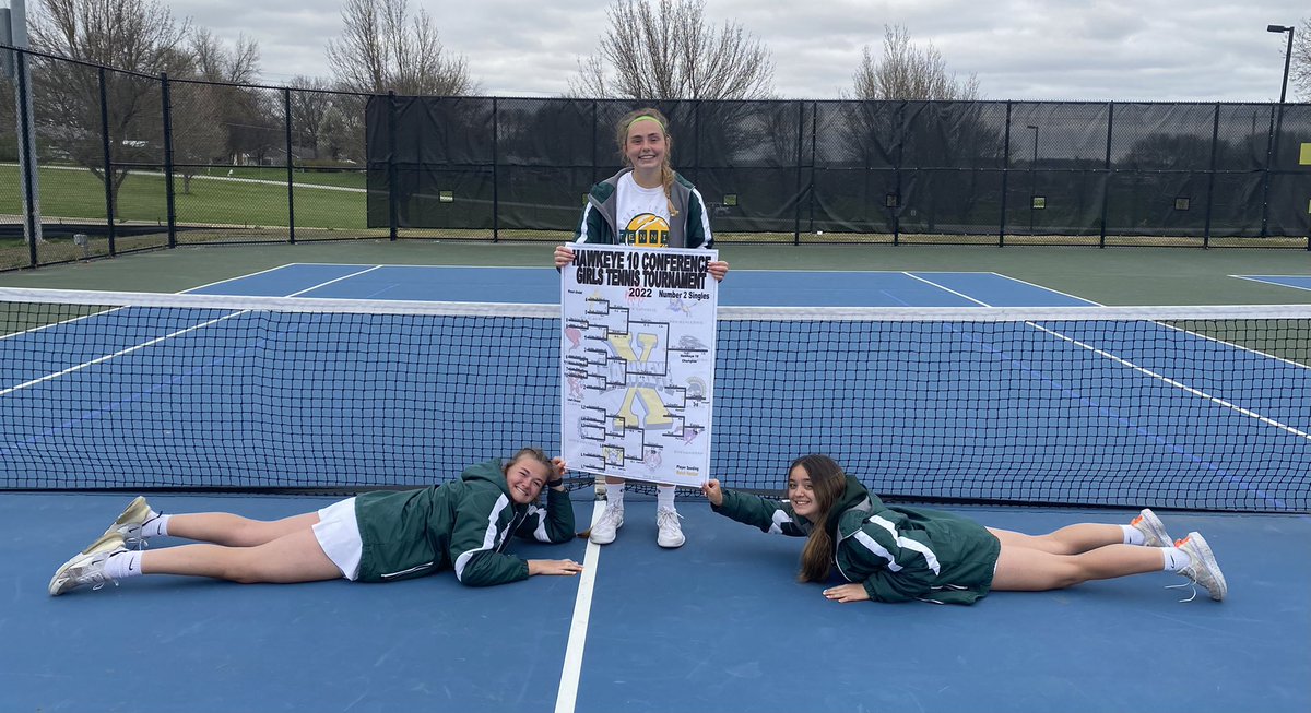 Stalbertsprtfan's tweet photo. The Saintes finished Runner-Up at Hawkeye-10 Tennis Tournament!!
All Saintes finished 5th or higher!!
Allison Narmi-1st-#2 singles (Back-to-Back Champion); Alexis Narmi/Georgie Bohnet-3rd-#1 Doubles; Landry Miller-5th-#1 Singles; Lily Barnes/Mari Valdivia-5th-#2 Doubles. https://t.co/7HvekiuS5l