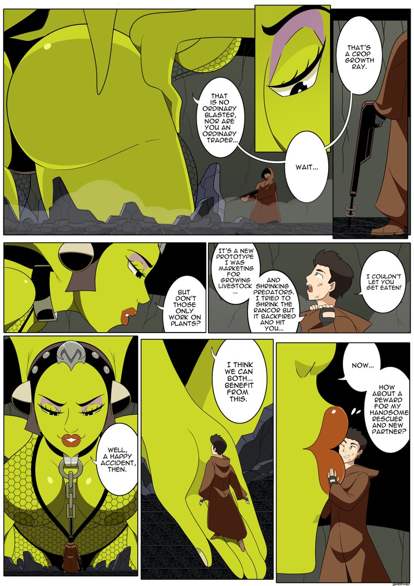 Dangerking11th's tweet photo. Happy Star Wars Day, here's a mega post of the Oola comic I've been working on with @giantessphile! https://t.co/MROjOzX2Cd