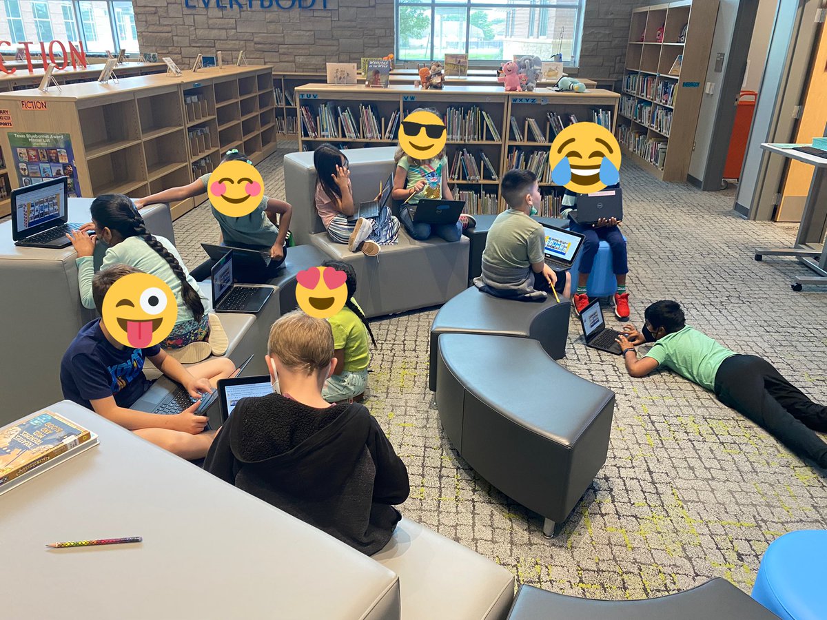 3rd graders played a game of Guess What, a version of the board game Guess Who, where they have to guess their opponent’s picture by inferring what’s happening and asking strong yes or no questions! Thanks for the awesome template, <a href="/SlidesManiaSM/">SlidesMania 💛</a>! #LibrariesRRock #RBEwearefamily