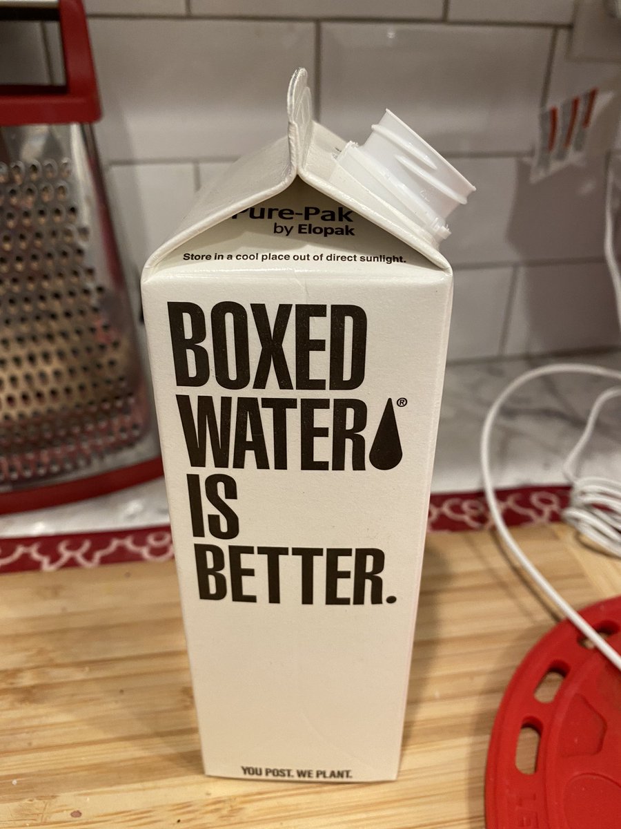 #betterplanet Boxed water is better!