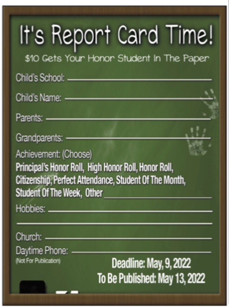Honor your loved one in the Florida Sentinel Bulletin's Honor Roll Edition on May 13th. 

Visit the Florida Sentinel Bulletin at 2207 East 21st Avenue Tampa, FL 33605 or you can email your form in to: frontfsb@gmail.com, and make your payment over the phone at: 813-248-1921.