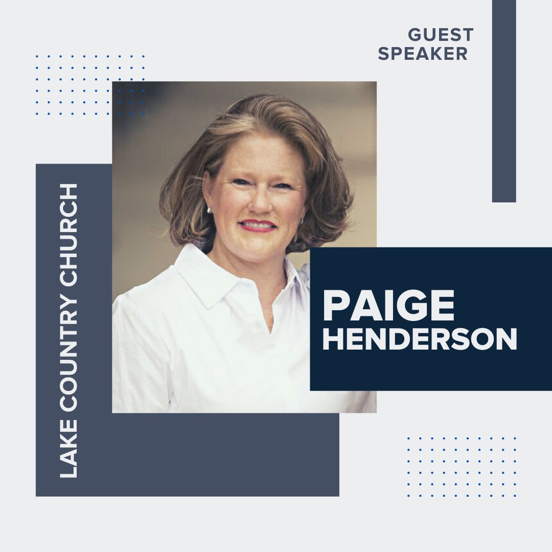 We are so excited to be able to host guest speaker Paige Henderson this Mother’s Day at Lake Country Church.  Join us this Sunday morning at 10:30AM. For more info and directions visit lakecountry.org #wearelakecountry