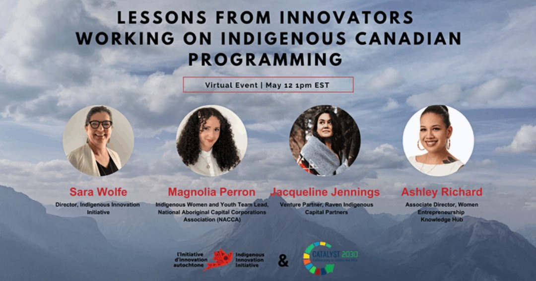 Join the Director of Canada’s first Indigenous innovation platform on May 12th at 1PM EDT, Sara Wolfe, in a tell-all roundtable with 3 other trailblazers on the Indigenous impact investing space. Register using the following link: ow.ly/U12n50IZyjk.