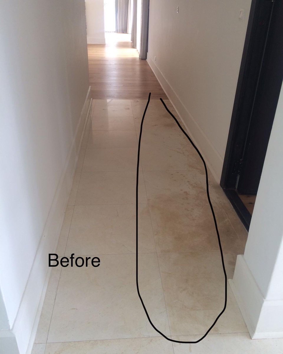 TileSolutionz's tweet image. This is what happens when you hire Chancers to work on your precious stone floors.
This marble tiles were burned by Acid while “chancers” were trying to clean and seal them.
Natural Stone Sealers came to the owners rescue all the way In Zimbabwe.
#JuliusMalema