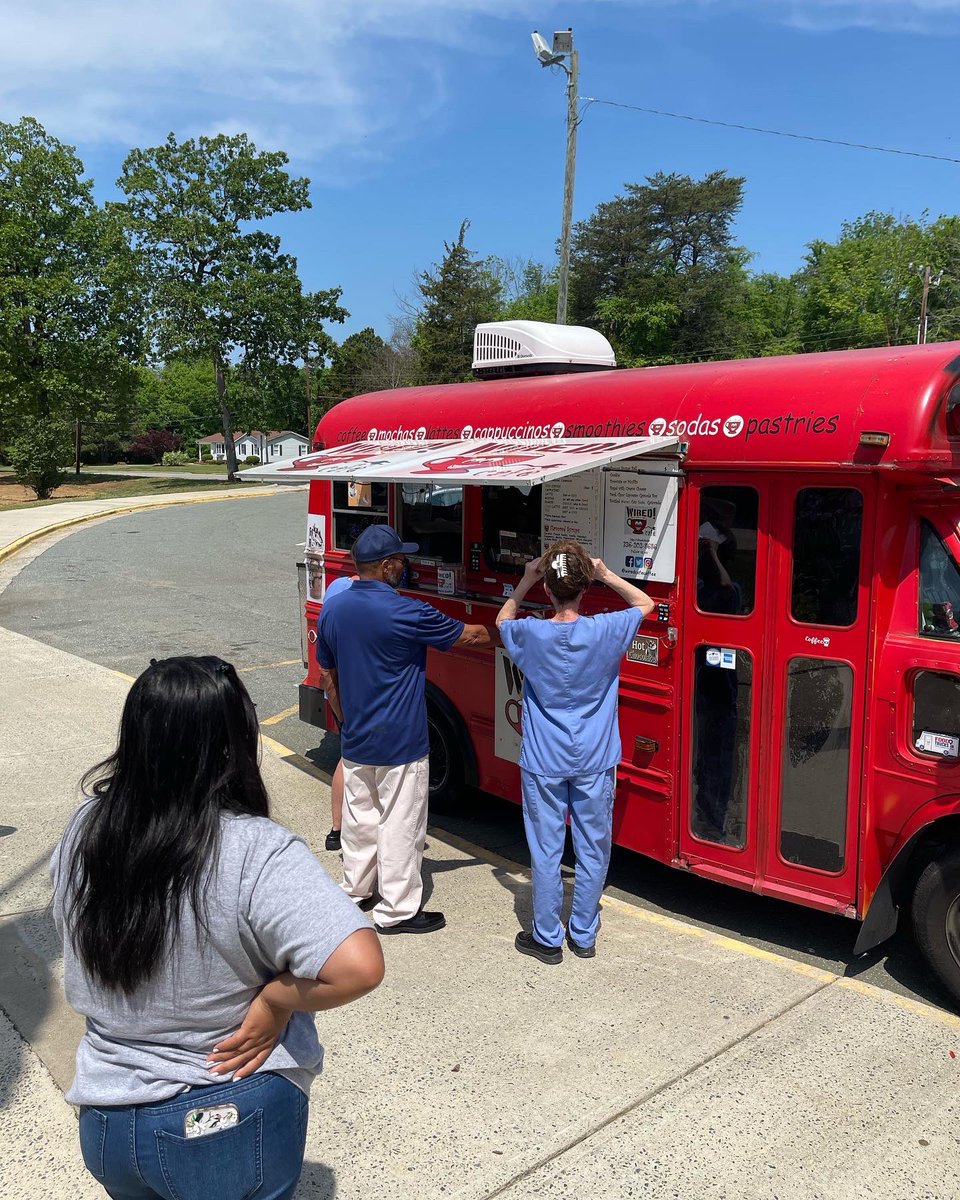 GrahamRedDevils's tweet photo. Day 3 of #TeacherAppreciationWeek! Halfway through the week requires a little pick-me-up, so thank you so much to Wired Cafe Coffee Bus for providing just that! #GrahamGreat #NeedCoffee https://t.co/WSfpsVXmPV