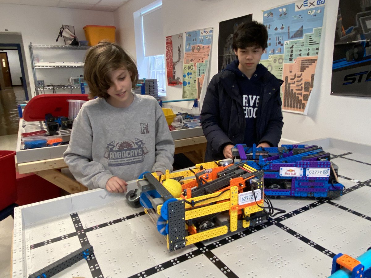 Robotics getting ready for Worlds next week! Good Luck!