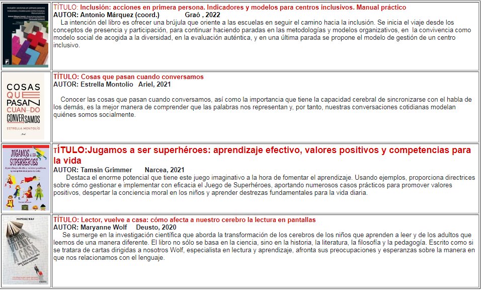 Edutilia's tweet photo. La biblioteca recomienda. Gracias a Clara E. Martínez Teva Biblioteca-Centre documentació #CEFIRE Elx https://t.co/2fmHx1hU4v