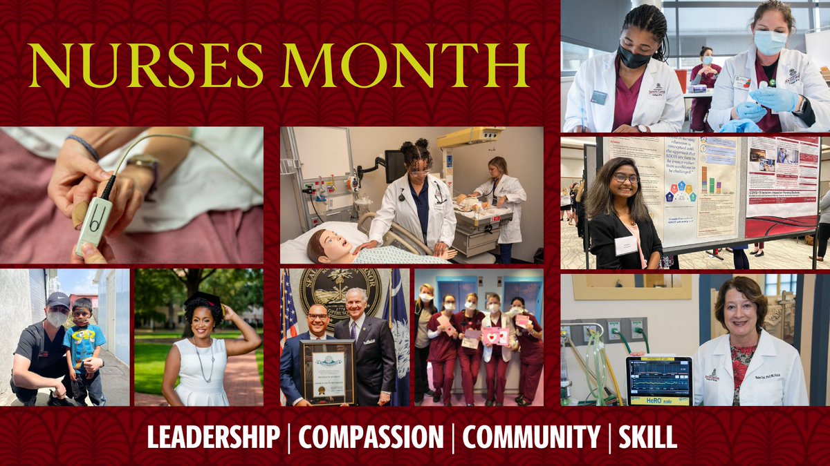UofSCNursing's tweet photo. HAPPY Nurses Month ❤️ May is all about the critical work nurses do every day! THANK YOU! 

#NursesMonth #ANANursesMonth https://t.co/4nx34negee