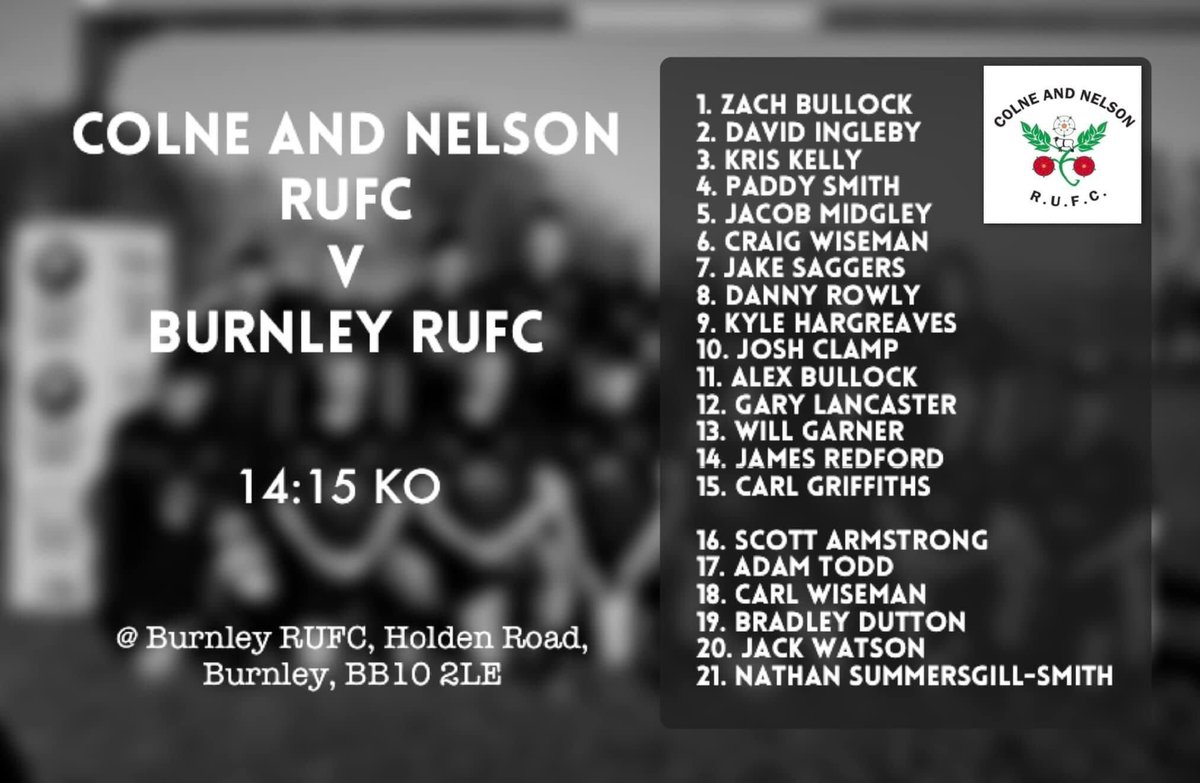 Colne & Nelson RUFC (@colnenelsonrufc) on Twitter photo Saturday 7th May see’s us travel to <a href="/Burnley_RUFC/">Burnley RUFC</a> for our final league game of the season. Why not come along and watch some of the finest grass roots rugby in Lancashire!
2:15pm Kick-off Saturday 7th May see’s us travel to <a href="/Burnley_RUFC/">Burnley RUFC</a> for our final league game of the season. Why not come along and watch some of the finest grass roots rugby in Lancashire!
2:15pm Kick-off