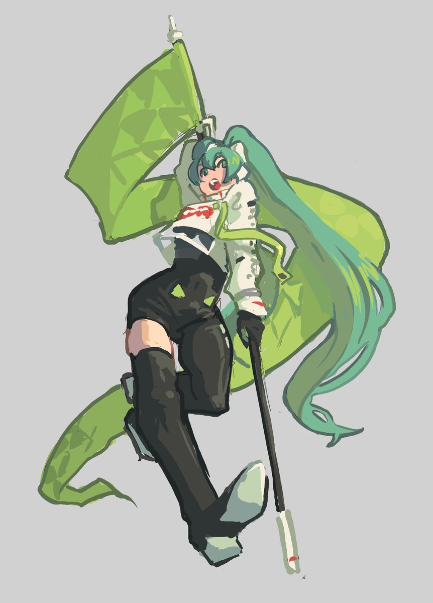 初音ミク ,レーシングミク 「racing miku 2022 ver. 」|Pikuのイラスト