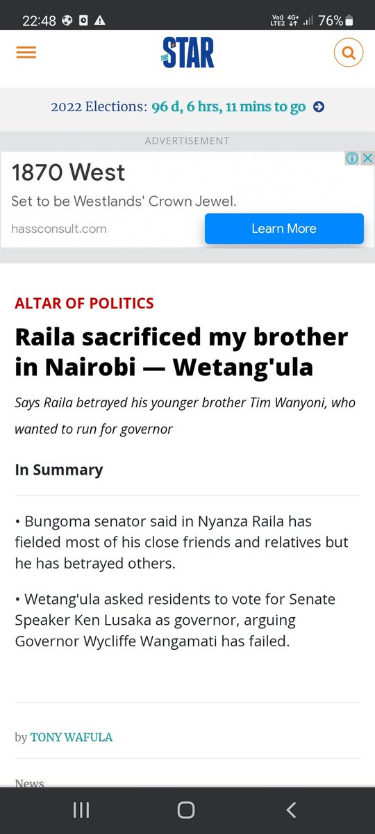 Omwami weta @MosesWetangula why can't you give your brother a @FORDkenyaKE ticket to run for Nairobi seat instead of lamenting each day. @thesilentr7 @dan_nyagah