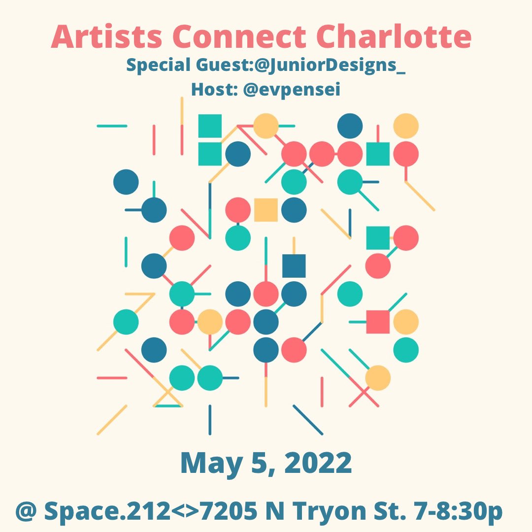dafco_io's tweet photo. Artists Connect tmrw night at Space.212 “Bridging the Canvas”: Discover how #charlotteartists are thinking about #web3 and #nftart. @evpensei will @procreate demo + @juniordesigns_ will lead a discuss abt mktg, process and NFT strat. #charlotteartist #charlotte #cltartist #nftclt https://t.co/v2CJdFR81g
