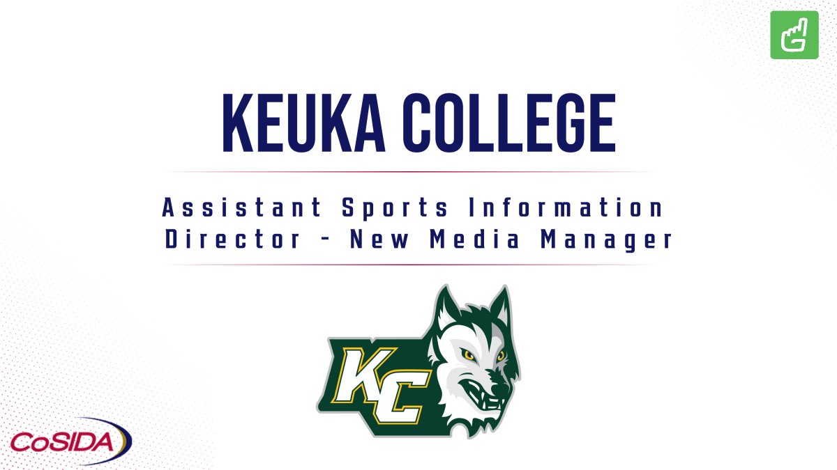 Job Posting🚨🚨 - <a href="/KeukaAthletics/">Keuka Athletics</a> Assistant Sports Information Director - New Media Manager

careercenter.cosida.com/jobs/16759836/…