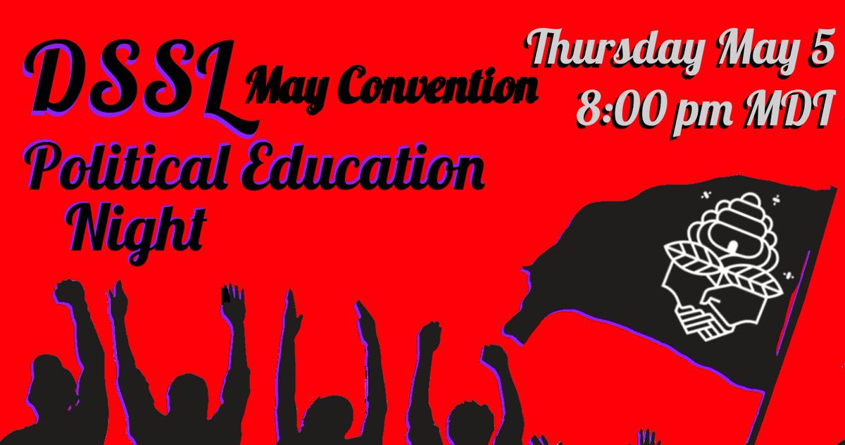 saltlakedsa's tweet photo. Thurs 8pm! Come hear our members talk abt Marx & species-being; Palestine solidarity & BDS; the history of federal housing policy; & recommitting to DSA. Come get your feet wet (again, if you haven't been for a bit) in doing a socialism. #DSA #PoliEd https://t.co/lq7fUMR4N6