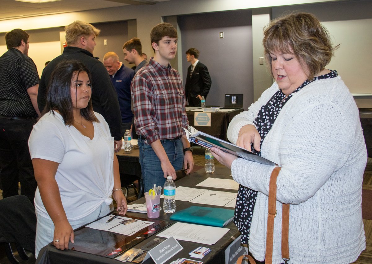 Last Thursday, the <a href="/LISDTECHCenter/">LISD TECH Center</a> held its annual Reverse Job Fair.
This event places students behind the tables, prepped with an elevator pitch highlighting their strengths, displaying their work and resumes at the ready.  
Learn more:  bit.ly/3MHJPTQ