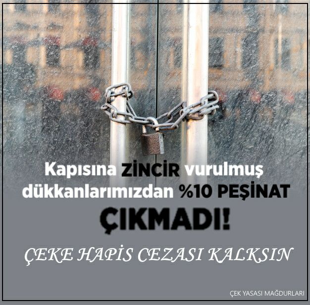 <a href="/mehmedmus/">Dr. Mehmet Muş</a> Esnaf Hapse girmemek için kaçak yaşıyor... Çalışamıyor... Para kazanamıyor...#CekeHapisCezasıKalksın
<a href="/yilmaztunc/">Yılmaz TUNÇ</a>
<a href="/nurettincanikli/">Dr. Nurettin Canikli</a>
<a href="/BY/">Binali Yıldırım</a> <a href="/EremSenturk/">Erem Şentürk</a> <a href="/YildizFeti/">Feti Yıldız</a> <a href="/bybekirbozdag/">Bekir  Bozdağ</a> <a href="/RTErdogan/">Recep Tayyip Erdoğan</a>