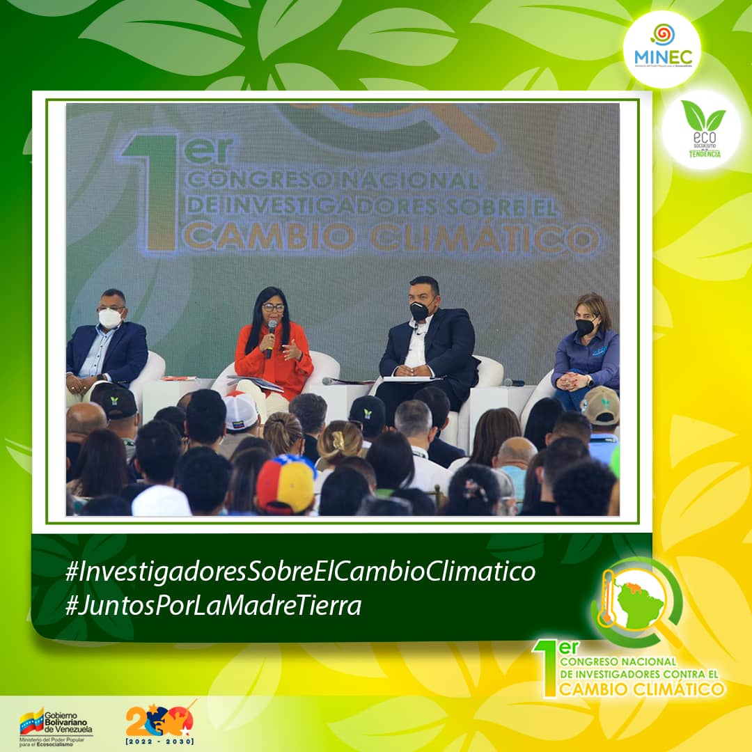 #Minec || “Estamos en un punto de no retorno muy peligroso para la especie humana y para el planeta en conjunto”, destacó la vicepresidenta Delcy Rodríguez.

#InvestigadoresSobreElCambioClimático
#JuntosPorLaMadreTierra