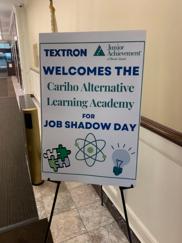 JARhodeIsland's tweet photo. Thank you to the amazing @textron for hosting students from Chariho Alternative Learning Academy for a #JAJobShadow. Students visited their world headquarters in Providence to learn about the company and hear different employees' college and career paths. #workreadiness https://t.co/yU5kIra5db