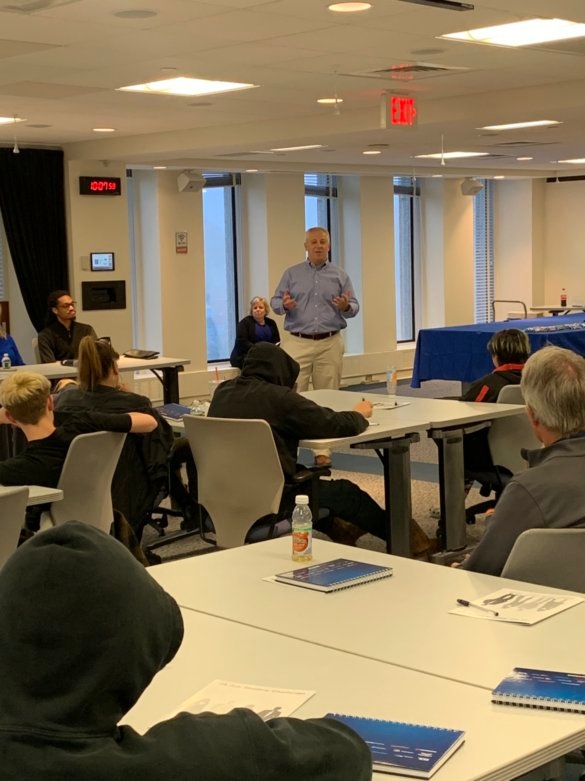 JARhodeIsland's tweet photo. Thank you to the amazing @textron for hosting students from Chariho Alternative Learning Academy for a #JAJobShadow. Students visited their world headquarters in Providence to learn about the company and hear different employees' college and career paths. #workreadiness https://t.co/yU5kIra5db