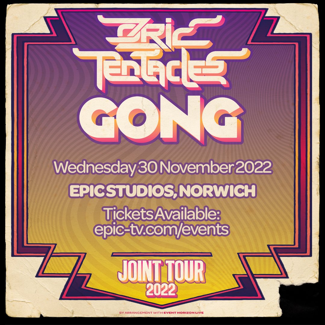 This will be good! It's a double bill with #Gong & #OzricTentacles on Wednesday 30th November 2022. To find out further about the gig and how to get tickets, please click here - ow.ly/ggYM50IzPVl and scroll down to November 30th for @gongplanet & @OZRICSOFFICIAL