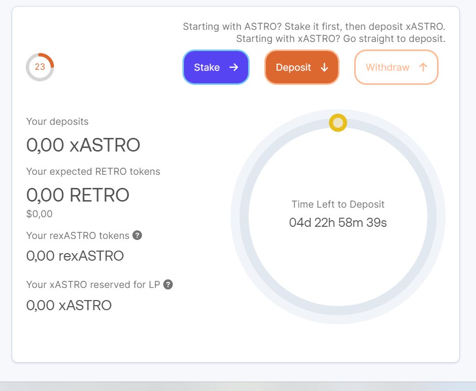 Con @retrogrademoney acumulando ASTRO, ya están todas las aspiradoras de ASTRO activas.