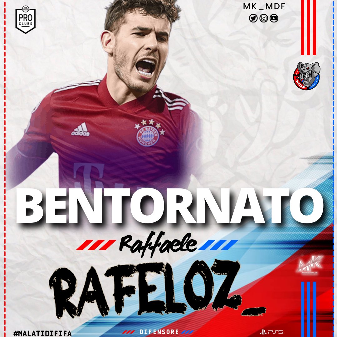 MDFCLUBFC's tweet photo. ๐ด ๐๐๐ก๐ง๐ข๐ฅ๐ก๐๐ง๐ข ๐ฅ๐๐๐๐๐๐๐ ๐ต
@Rafeloz_ รจ un nuovo player degli MDF!
๐ช๐ป Bentornato Rafa! ๐๐ป
โฅ๏ธ๐ #malatidififa #GoMDF #ForzaMDF #MKgaming #PlayStation5 #FIFA22 https://t.co/nDedKWBUnX