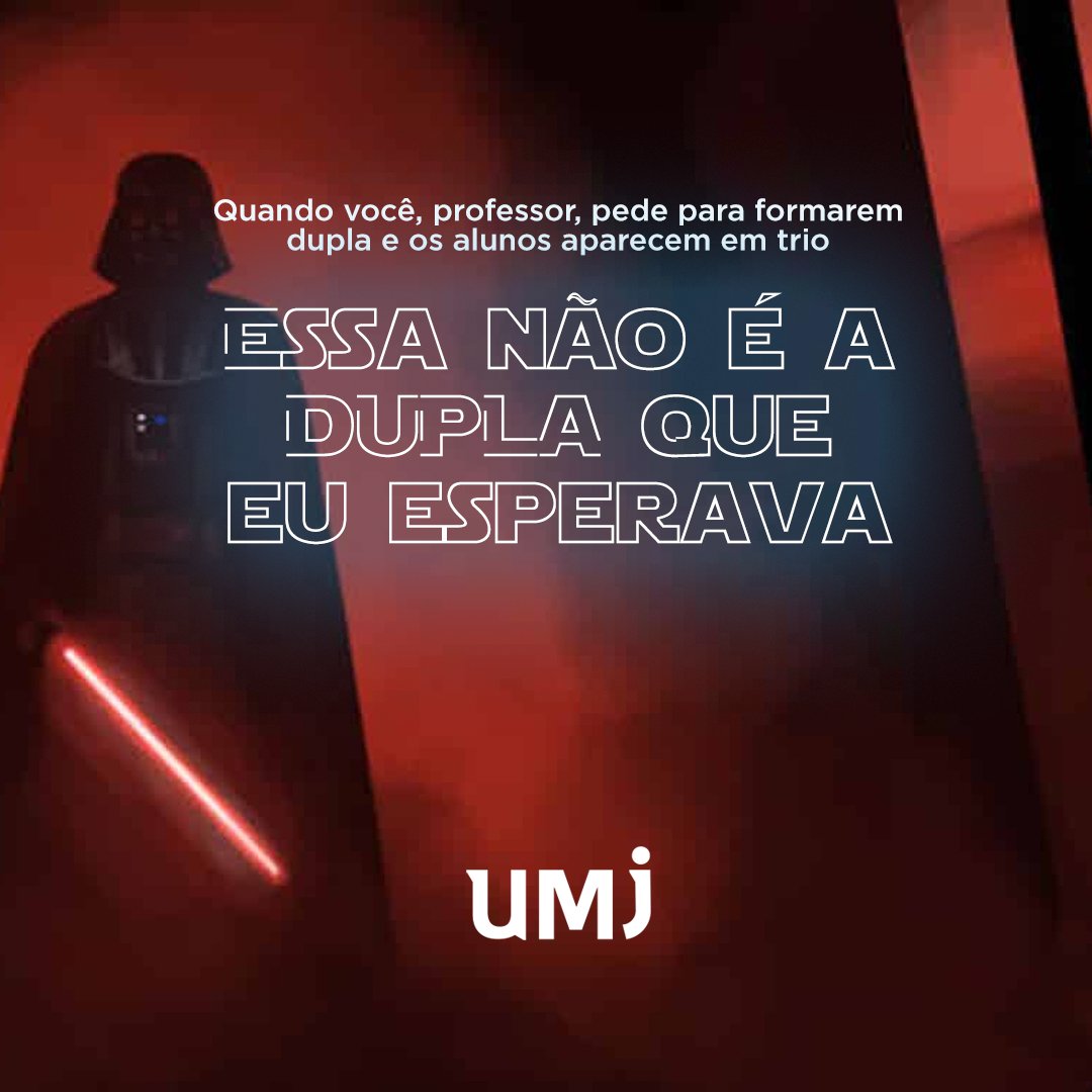 umjoficial's tweet photo. Um Jedi me contou que hoje é celebrada uma data bem importante no mundinho geek 👀, não poderíamos ficar de fora né?
___________
 #queaforcaestejacomvoce #alunos #graduacao #starwars #maythe4th #professores #vestibular https://t.co/F3lBgNIPqo