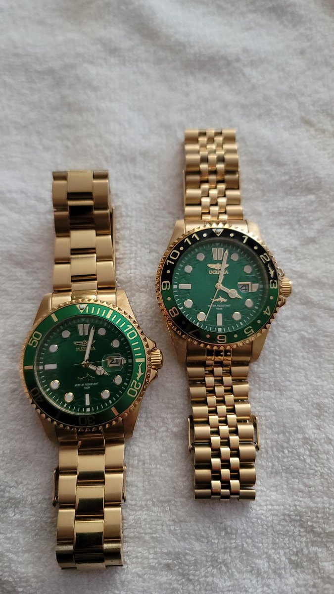Invicta watches are affordable and stylish and come in many variants. So would you say these are twins, brothers, or cousins? I buy what I like and can afford. This pair will stay in my collection for a long time. #invicta #prodiver #divewatch #watches