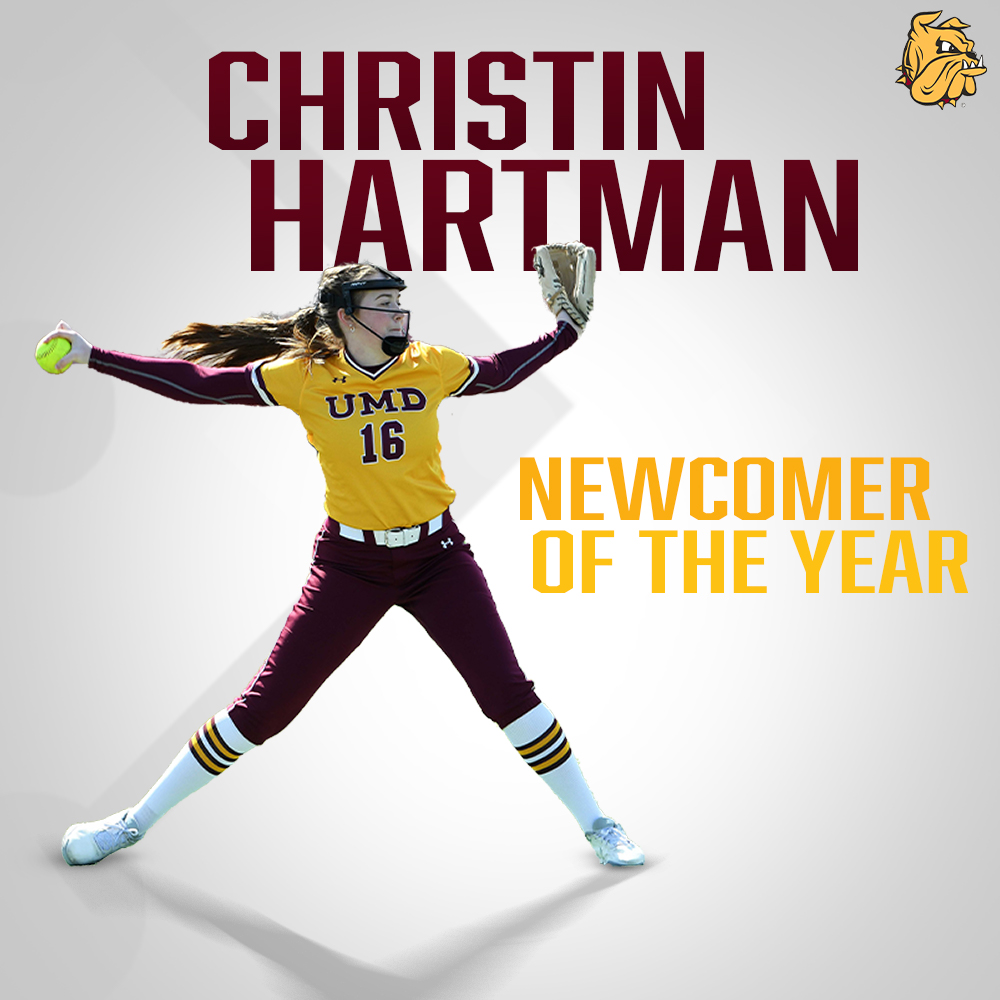 Congratulations to Christin Hartman who earns NSIC Newcomer of the Year honors! 

#BulldogCountry