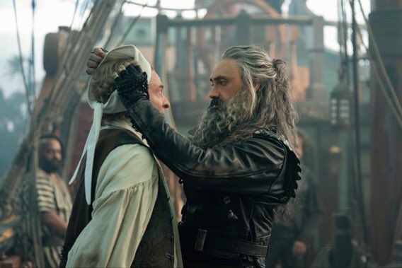 this picture has a grip on me because the thought of stede thinking he’s gonna die and instead the man he loves is saving him and removing the blindfold and ED IS THE FIRST THING HE SEES. and ed removing it so tenderly holding eye contact the entire time kill me now