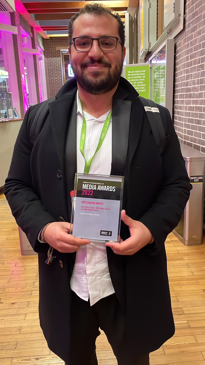Absolutely honoured to win this award with such a great team!!! #amnestymediaawards