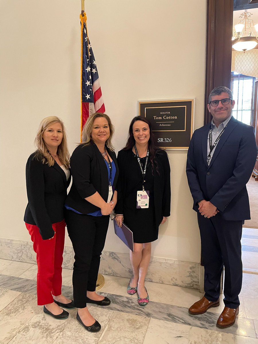 Thank you  <a href="/TomCottonAR/">Tom Cotton</a> <a href="/JohnBoozman/">Senator John Boozman</a> <a href="/RepFrenchHill/">French Hill</a> <a href="/rep_stevewomack/">Rep. Steve Womack</a> for your time. <a href="/ArkansasENA/">Arkansas ENA</a> #enadoth #advocacy for #ENAinDC <a href="/ENAGovRel/">ENA Government Relations</a> <a href="/ENAorg/">ENA</a> with <a href="/PhilipEDRN/">Philip Prousnitzer</a> <a href="/DanitaM77/">Danita Mullins</a> <a href="/APRNSmartypants/">Nycole Oliver</a>