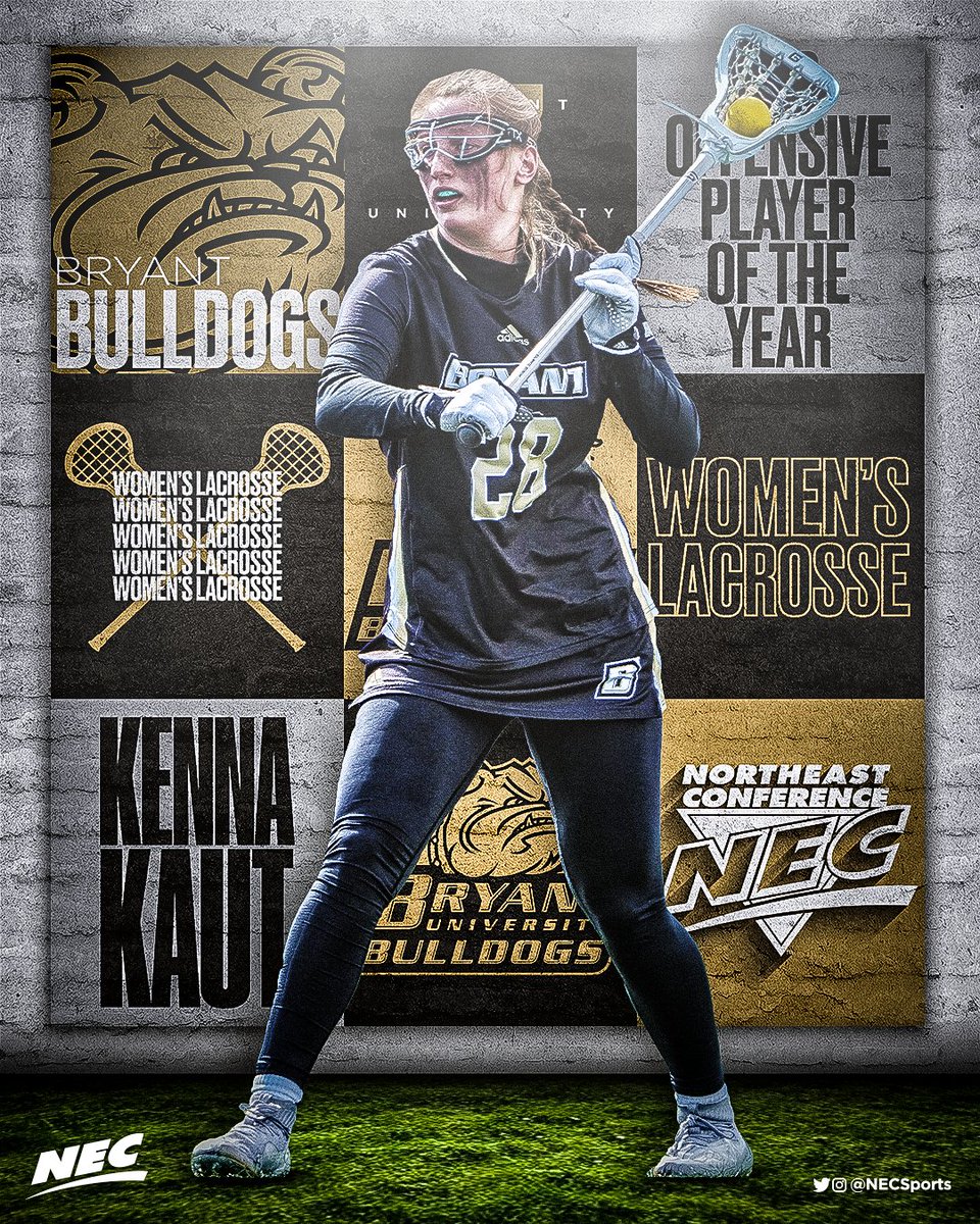 2⃣0⃣2⃣2️⃣ <a href="/necwlax/">NEC Women's Lacrosse</a> Offensive Player of the Year ⤵️

➡️ Kenna Kaut, <a href="/BryantAthletics/">Bryant Athletics</a> 
 
🗒️ The 2x NEC POW leads the league in goals per game (3.40) &amp; is 2nd in points per game (4.27). She delivered multiple goals in all 15 contests &amp; netted a hat trick 11 times.

#NECelite #OPOTY