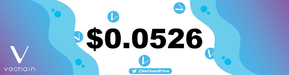 VeChainPrice's tweet image. #VeChain #VeFam $vet price: $ 0.052635 📈