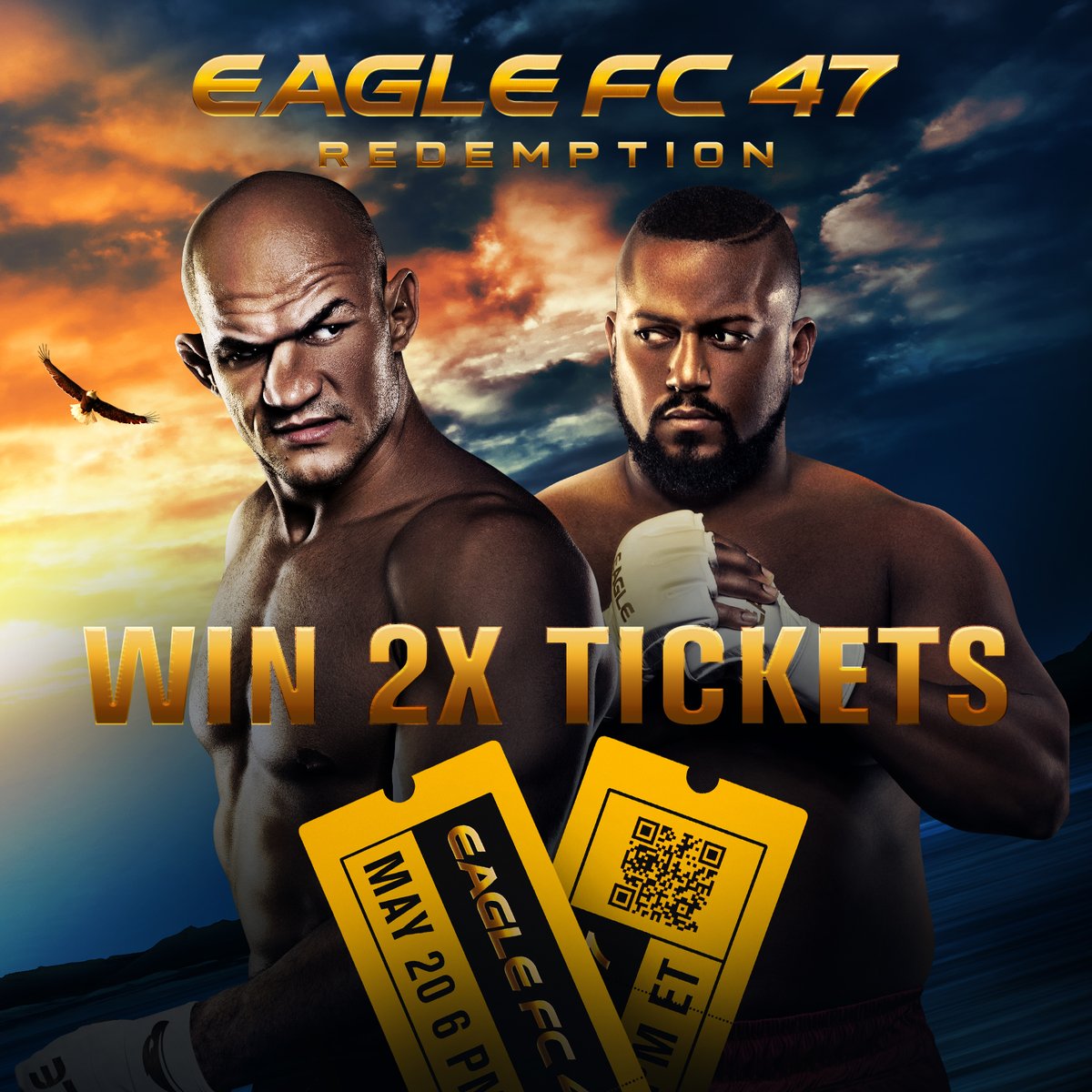 𝐖𝐀𝐍𝐓 𝐓𝐎 𝐖𝐀𝐓𝐂𝐇 𝐄𝐀𝐆𝐋𝐄 𝐅𝐂 𝟒𝟕 𝐋𝐈𝐕𝐄? You asked for it! We are giving away tickets to our biggest event so far - #EagleFC47 𝐇𝐎𝐖 𝐓𝐎 𝐄𝐍𝐓𝐄𝐑 - Retweet this post - Follow @EagleFightClub