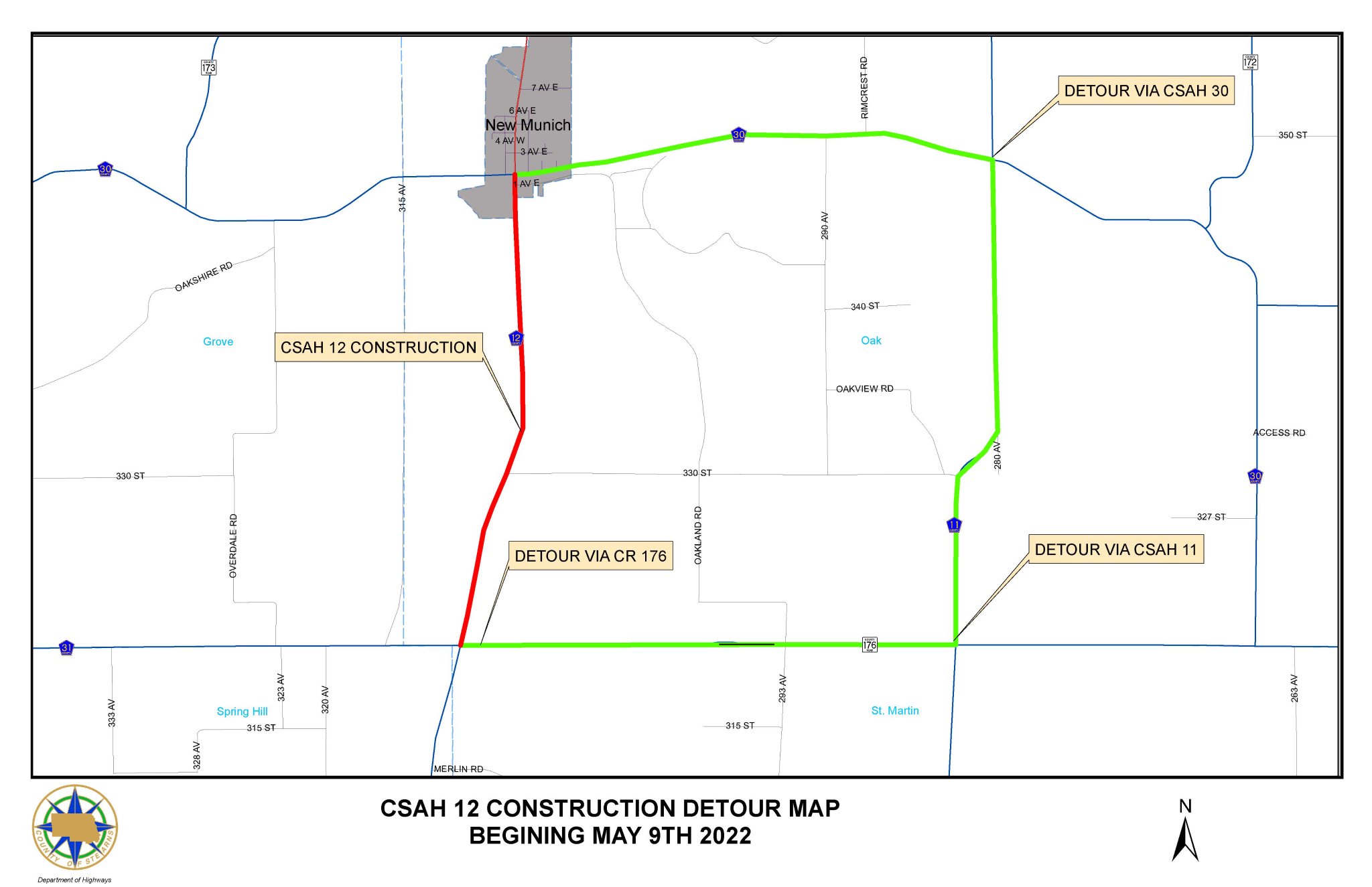 Stearns County MN on Twitter "Stearns County Highway Department will