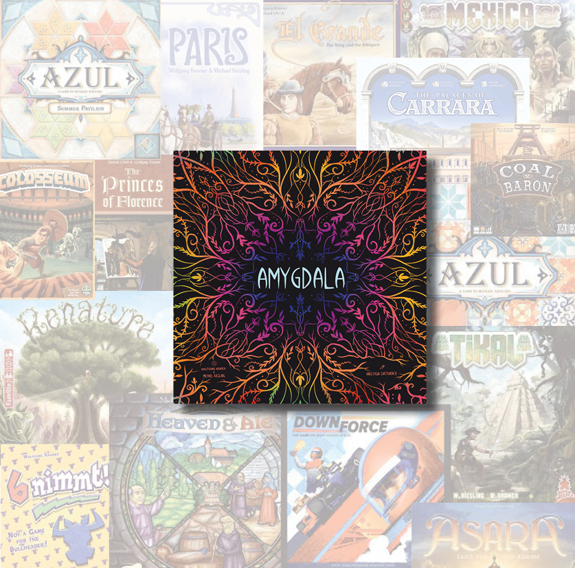 Amygdala is an abstract strategy game from the dynamic design duo: Kramer &amp; Kiesling! 

Which Kramer and/or Kiesling games are your favorite? 

Amygdala coming to Gamefound May 30th.