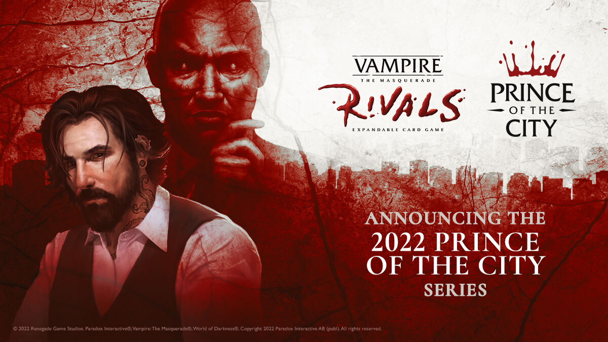 PlayRenegade's tweet photo. The #VampireRivals Prince of the City Tournament Series continues this weekend in the UK & Australia!
🩸 Sat May 7th - @Knightly_Gaming
🩸 Sun May 8th - @GoodGamesAus
Catch the latest #VampireWednesday info and discussion, today at 5pm Pacific: https://t.co/hiZM0Kli1B https://t.co/Nvx6o1okoP