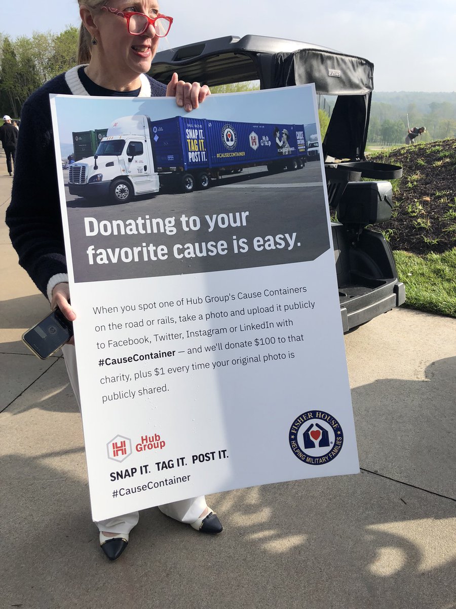 brucephillips58's tweet photo. Great time at the annual FHF golf classic. Thank you @HubGroup for your #CauseContainer for @FisherHouseFdtn! https://t.co/4BXEiJ1P7f