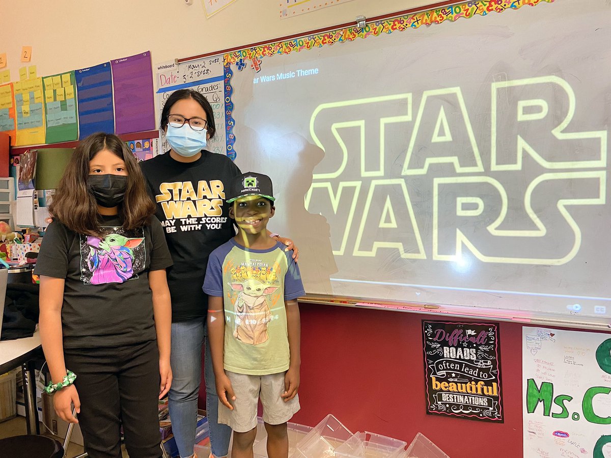 ParisaBehzadi_'s tweet photo. May the fourth be with you! 3rd grade celebrated their amazing #STAARWars growth today! https://t.co/eefpz2kevi