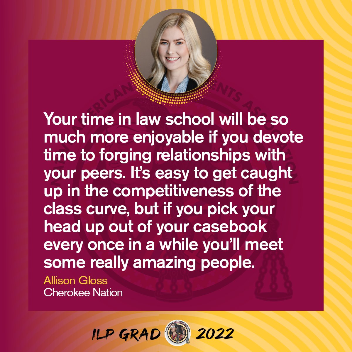 asuilp's tweet photo. Happy to congratulate Allison Gloss! ๐โ She has made remarkable strides and developed great relationships w/ Lodestar Mediation Clinic, Women Law Students Association, Law Journal for Social Justice and others. Can't wait to hear about her trip and law journey!
#asuilp https://t.co/KdwSrfgbRa