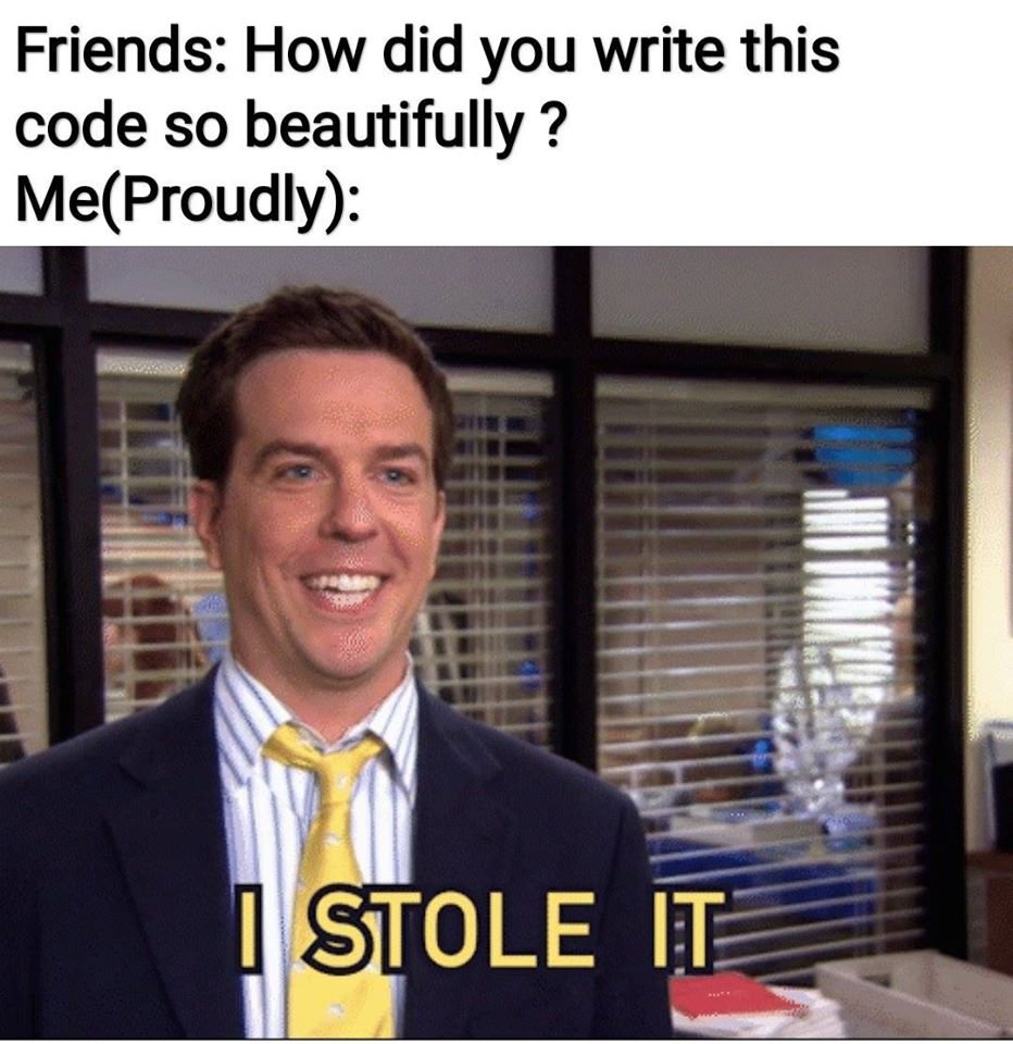 StackOverflow's tweet image. It&apos;s not stolen if it&apos;s creative Commons licensed and attributed. #stackoverflowmemes #mememay