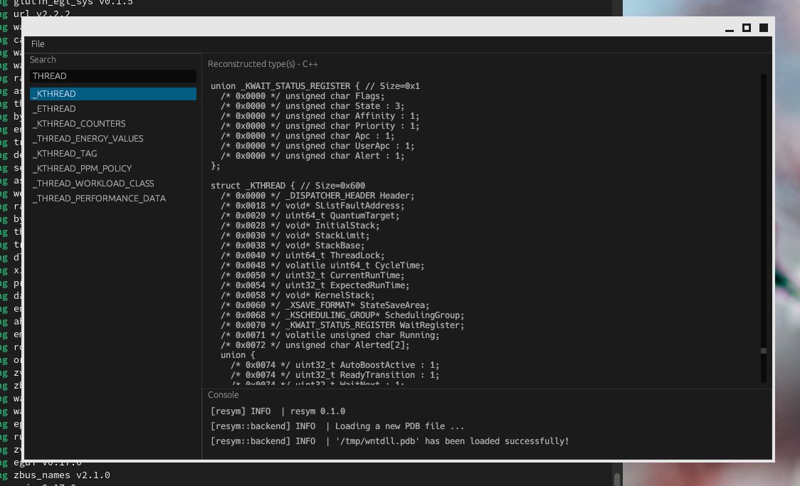 Resym - Cross-platform tool that allows browsing and extracting C and C++ type declarations from PDB files.

This is the first release (0.1.0). Still minimalistic but feel free to try it out:  github.com/ergrelet/resym