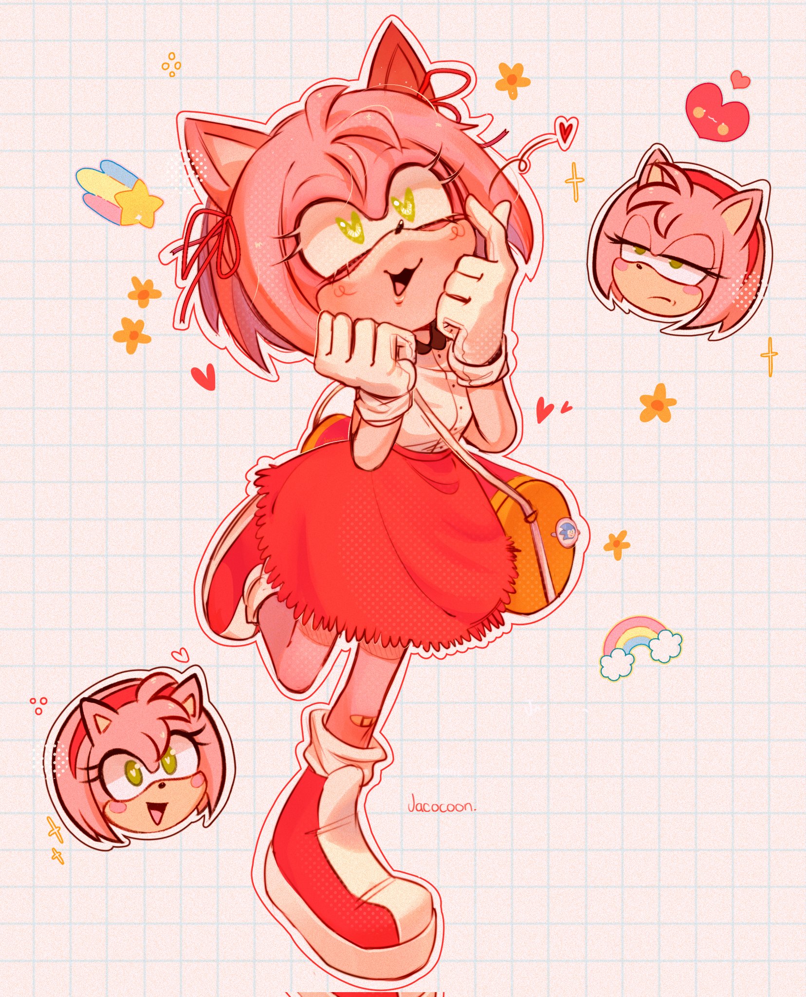 ˏˋ 𝙹𝚊𝚌𝚘☕🫀´ˎ˗🔴WORKING ON COMMISSIONS🔴 on X: Amy rose 🦔❤️ (sonic  Boom)  / X