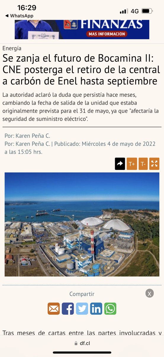 sergiogahona's tweet photo. Con el retraso del cierre de Bocamina II, Chile no podrá cumplir sus compromisos de acción climática, se pone en duda el respeto ganado internacionalmente y el liderazgo en materia de cambio climático. Donde está el compromiso ambiental del @GobiernodeChile y de su presidente. https://t.co/FK5pMIkT5j