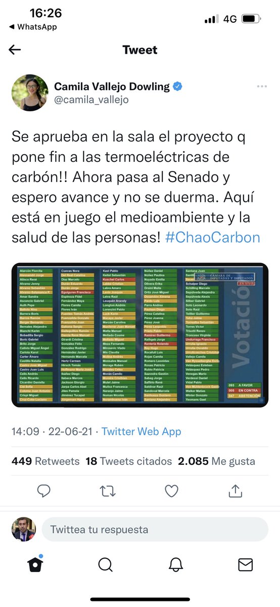 sergiogahona's tweet photo. Con el retraso del cierre de Bocamina II, Chile no podrá cumplir sus compromisos de acción climática, se pone en duda el respeto ganado internacionalmente y el liderazgo en materia de cambio climático. Donde está el compromiso ambiental del @GobiernodeChile y de su presidente. https://t.co/FK5pMIkT5j