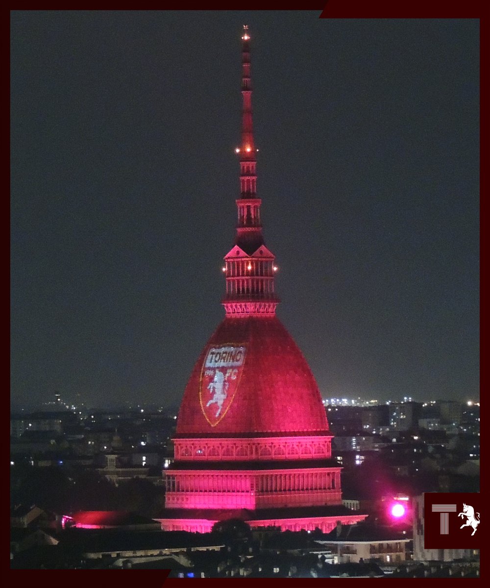 TuttoIlToro's tweet image. Il nostro SIMBOLO.
Il nostro COLORE.
La nostra CITTÀ.

🤎 La Mole Antonelliana illuminata di granata in memoria degli Invincibili. #SFT #FVCG 

#GrandeTorino #4maggio